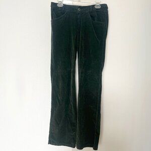 Army Green Corduroy Low Rise Pants